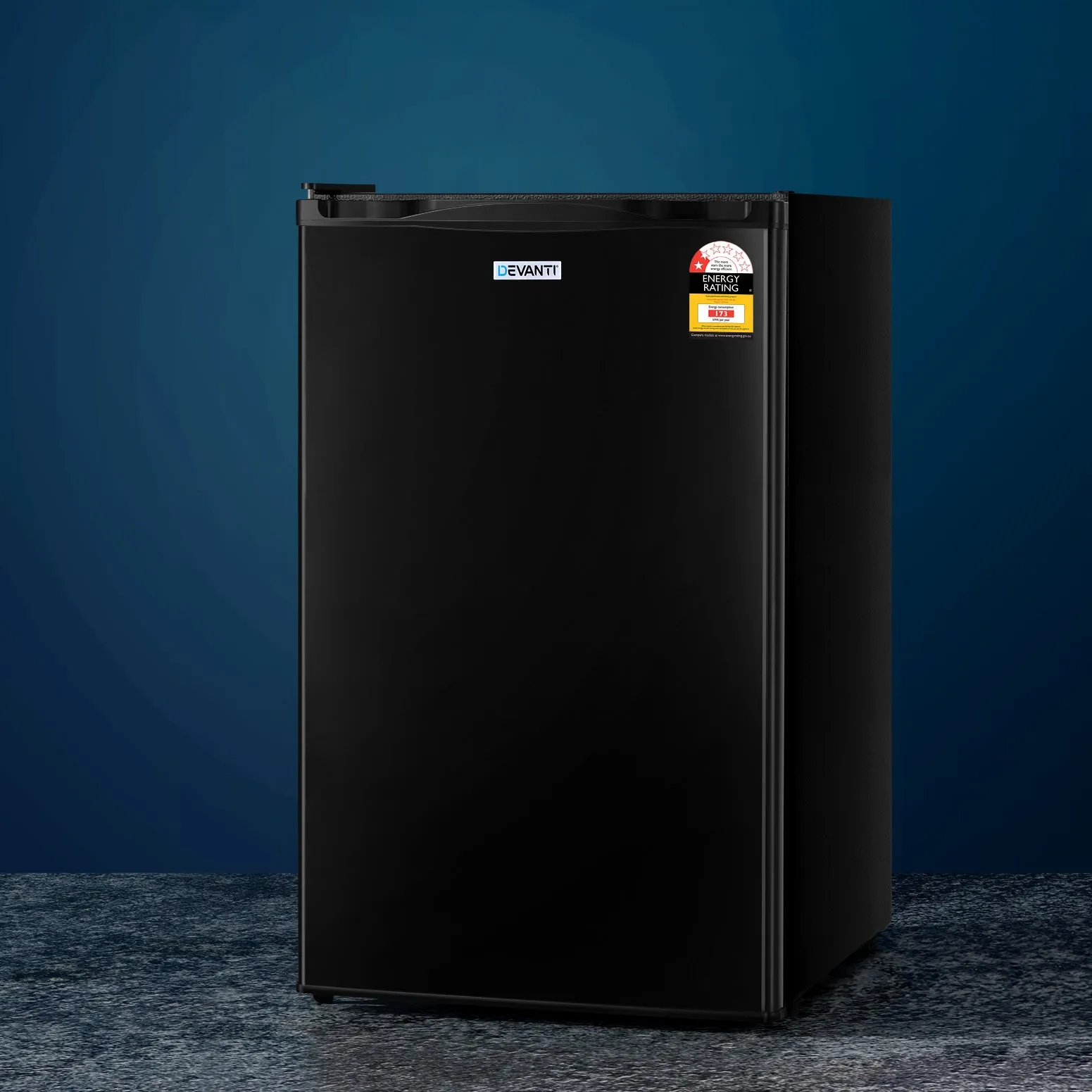 110L Portable Energy-Efficient Bar Fridge Black - Devanti