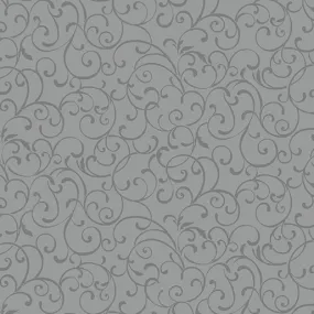 A Botanical Season - Seasonal Scroll Gray - Jackie Robinson - Benartex Fabrics