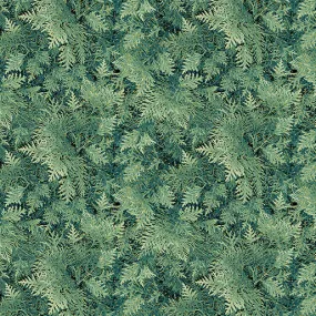A Winter's Day - Grand Fir Green - Jackie Robinson - Benartex Fabrics