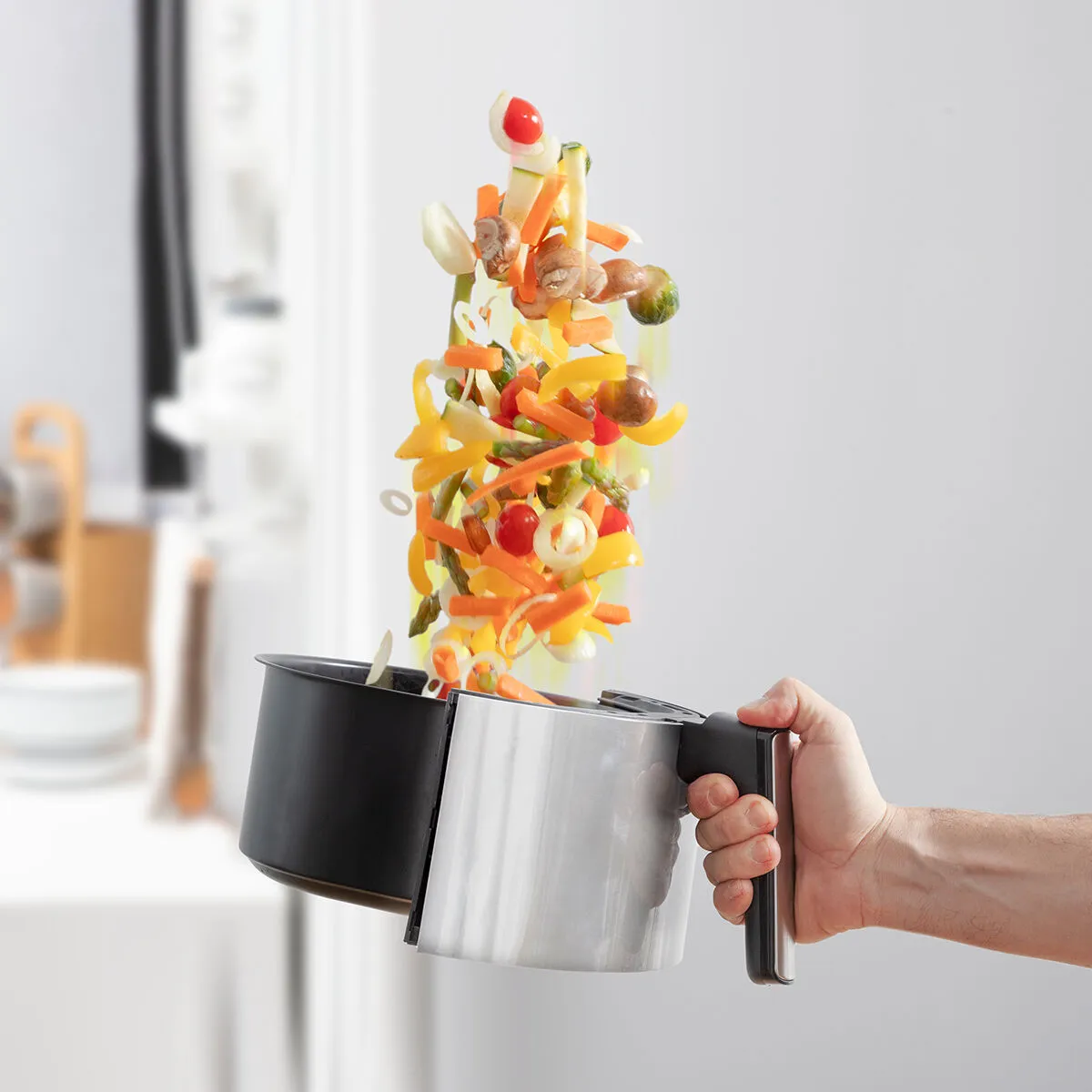 Air Fryer Black 1400 W 3,5 L Stainless steel