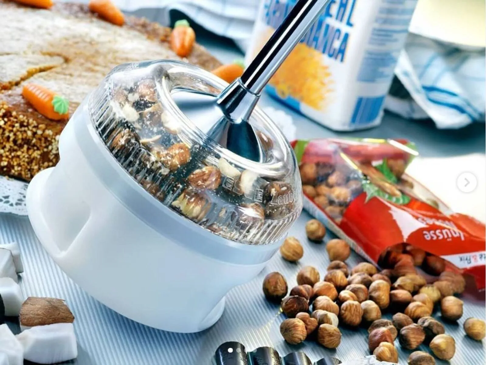 Bamix Maxx 350W Immersion Stick Mixer Blender White   FREE Wet/Dry Attachment