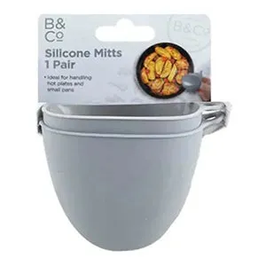 B&Co Air Fryer Silicone Mitts 1 Pair - Grey | 705945