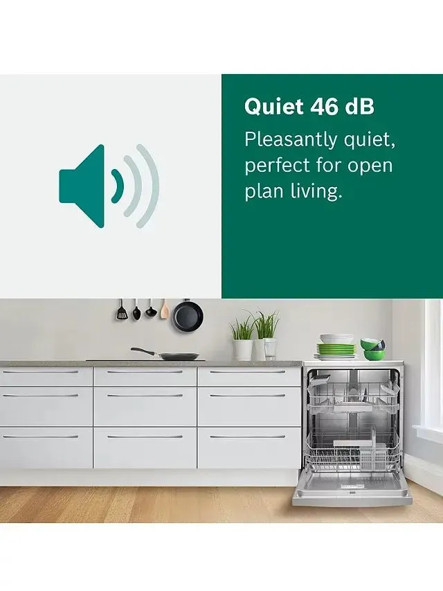 Bosch SMS4HCI40G Wifi Connected Standard Dishwasher - Stainless Steel Effect