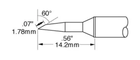 CARTRIDGE, BEVEL, 1.8MM X 14MM LG, 70DEG-10PK
