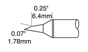 CARTRIDGE, BEVEL, 1.8MM X 6MM LG, 60DEG-10PK