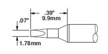 CARTRIDGE, CHISEL, 1.8MM X 10MM LG, 30DEG-10PK