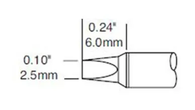 CARTRIDGE, CHISEL, 2.5MM X 6MM LG, 30DEG-10PK
