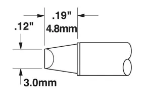 CARTRIDGE, CHISEL, 3MM X 5MM LG, 90DEG-10PK