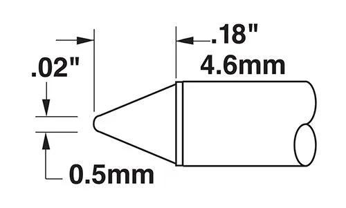 CARTRIDGE, CONICAL, 1.0MM X 5MM LG-10PK