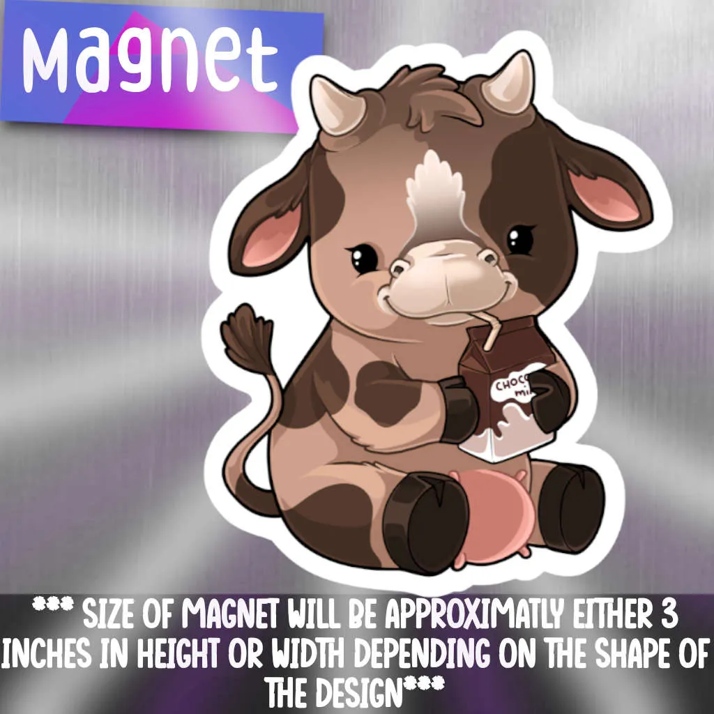Cow- Chocolate Refrigerator Magnet