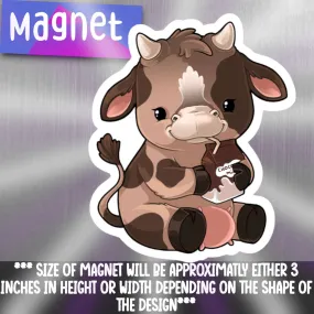 Cow- Chocolate Refrigerator Magnet