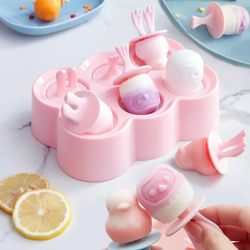 Cute Animal Shape Ice Cream Popsicle Mold