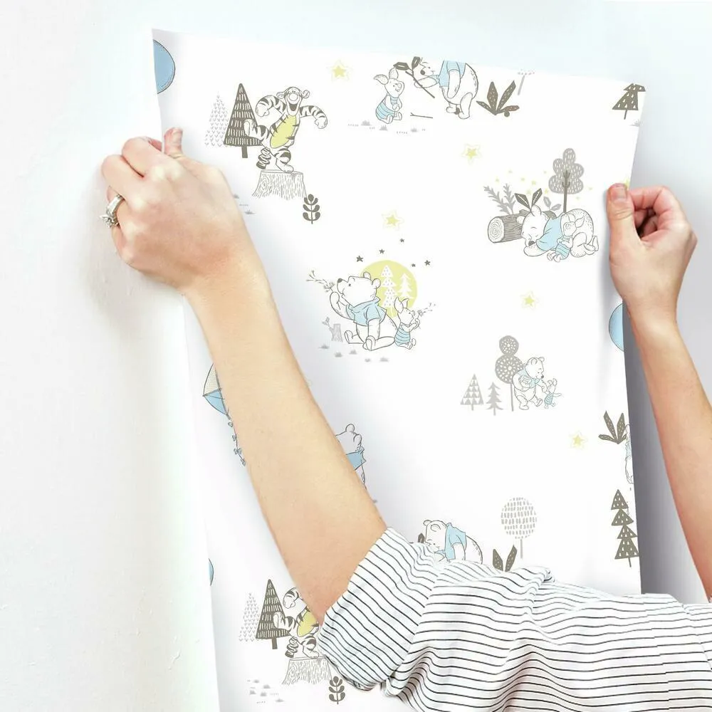 Disney Winnie the Pooh Playmates Peel and Stick Wallpaper