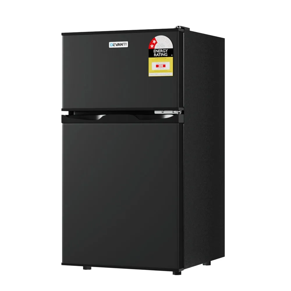 Energy Efficient 80L Twin Zone Bar Fridge - Devanti