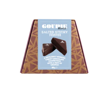 Goupie Minis Salted Sticky Toffee Chocolate Confection 80g
