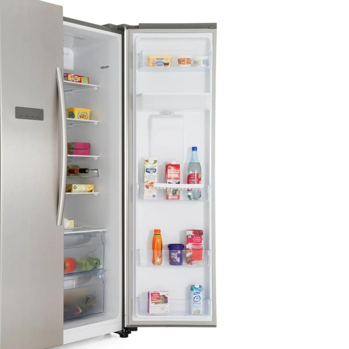 Hisense RS741N4WC11 non-plumbed American Style Fridge Freezer - Stainless Steel