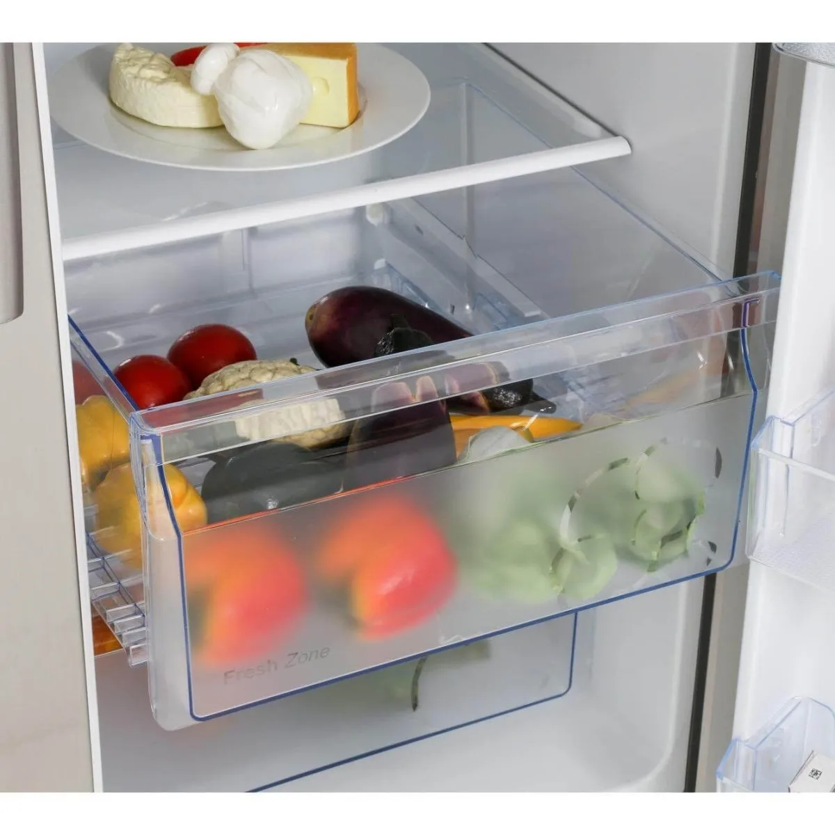 Hisense RS741N4WC11 non-plumbed American Style Fridge Freezer - Stainless Steel