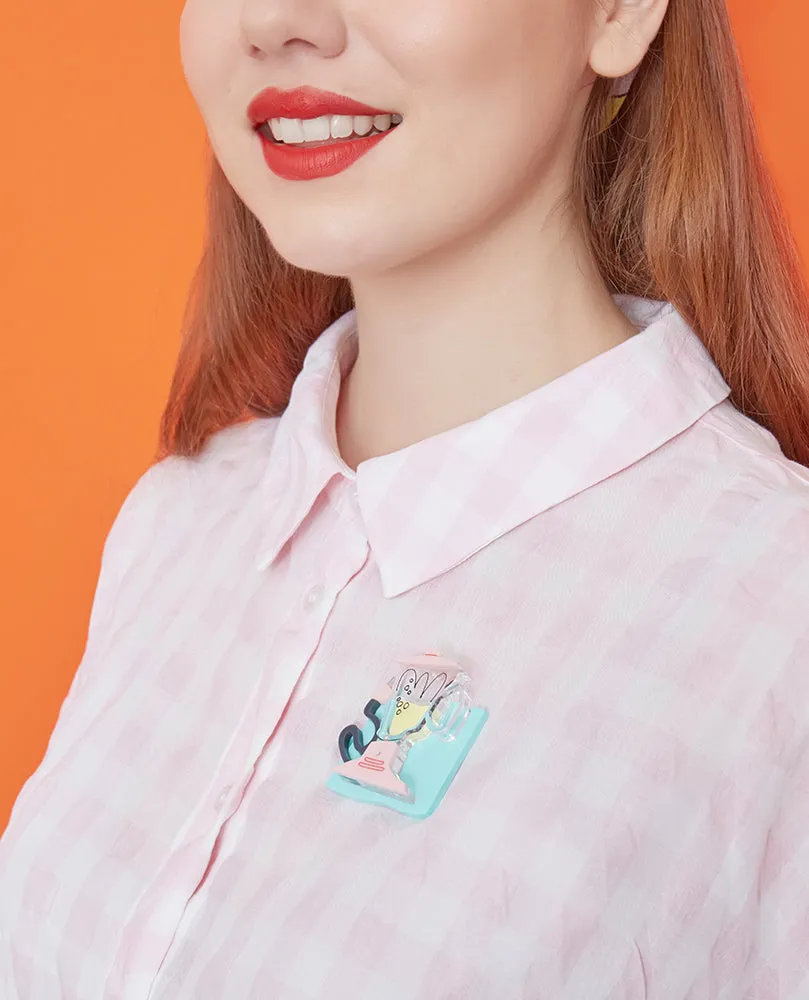 Mixing In The Blender Brooch