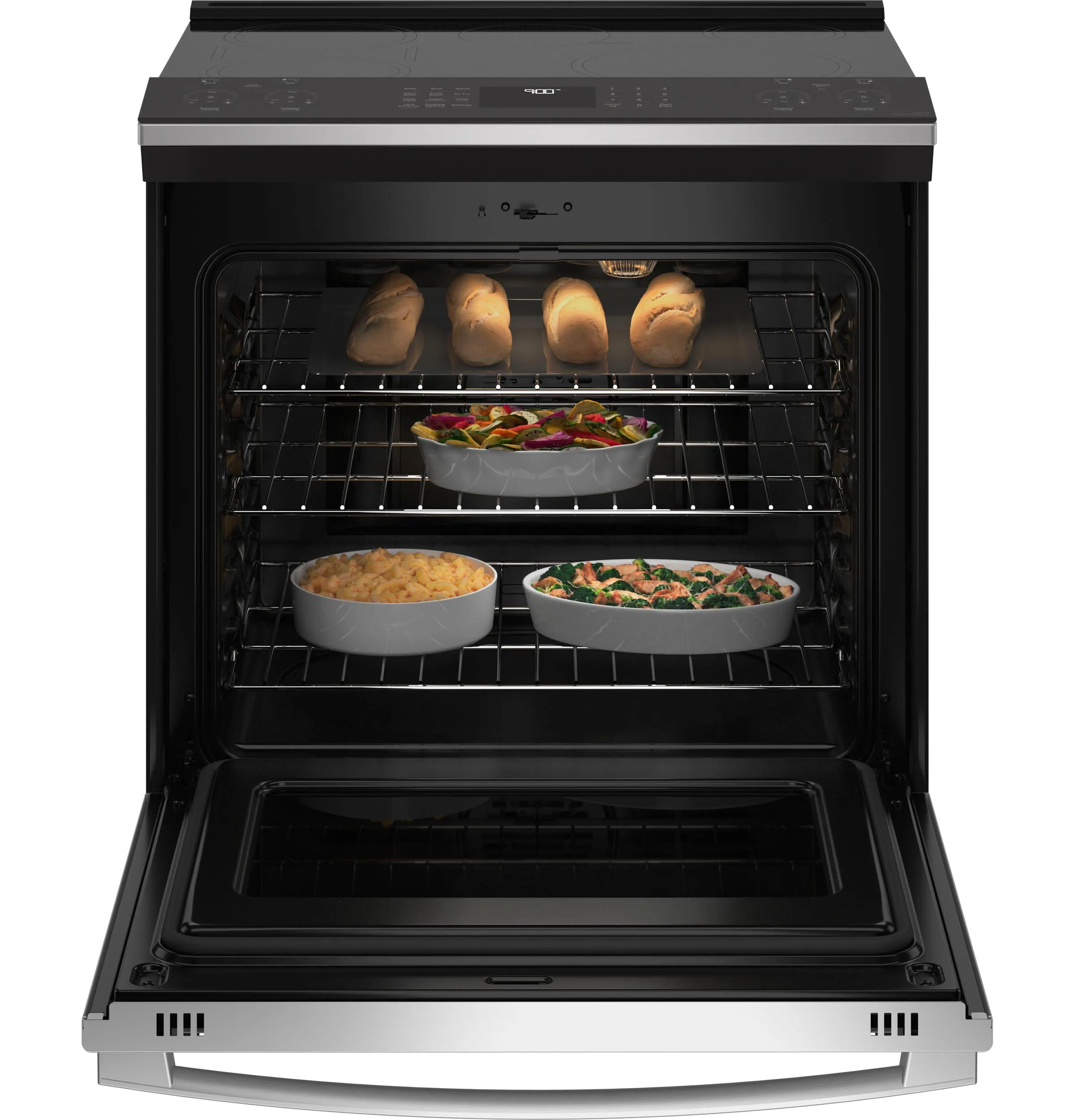PHS930YPFS GE Profile™ 30" Smart Slide-In Fingerprint Resistant Front-Control Induction and Convection Range with No Preheat Air Fry