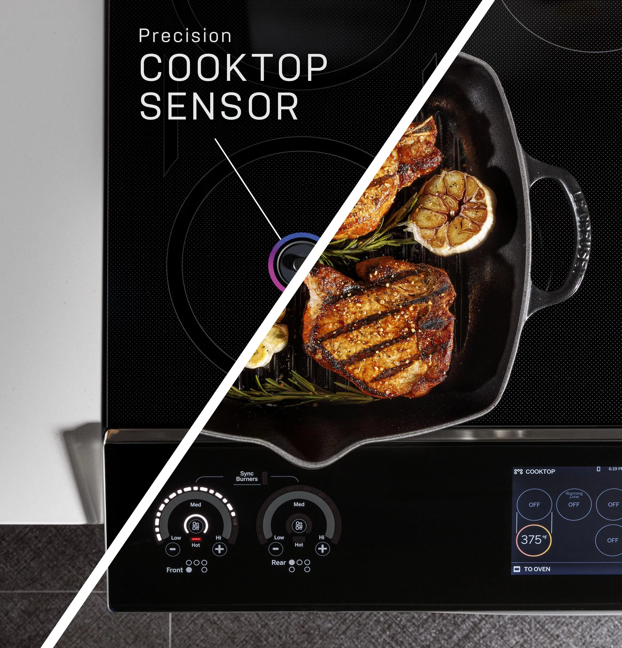 PHS930YPFS GE Profile™ 30" Smart Slide-In Fingerprint Resistant Front-Control Induction and Convection Range with No Preheat Air Fry