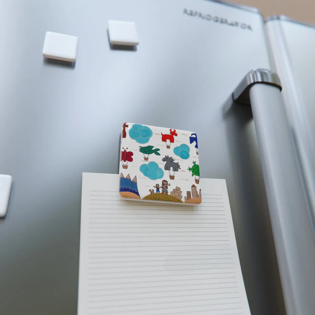 Pueblo Shapes Porcelain Magnet