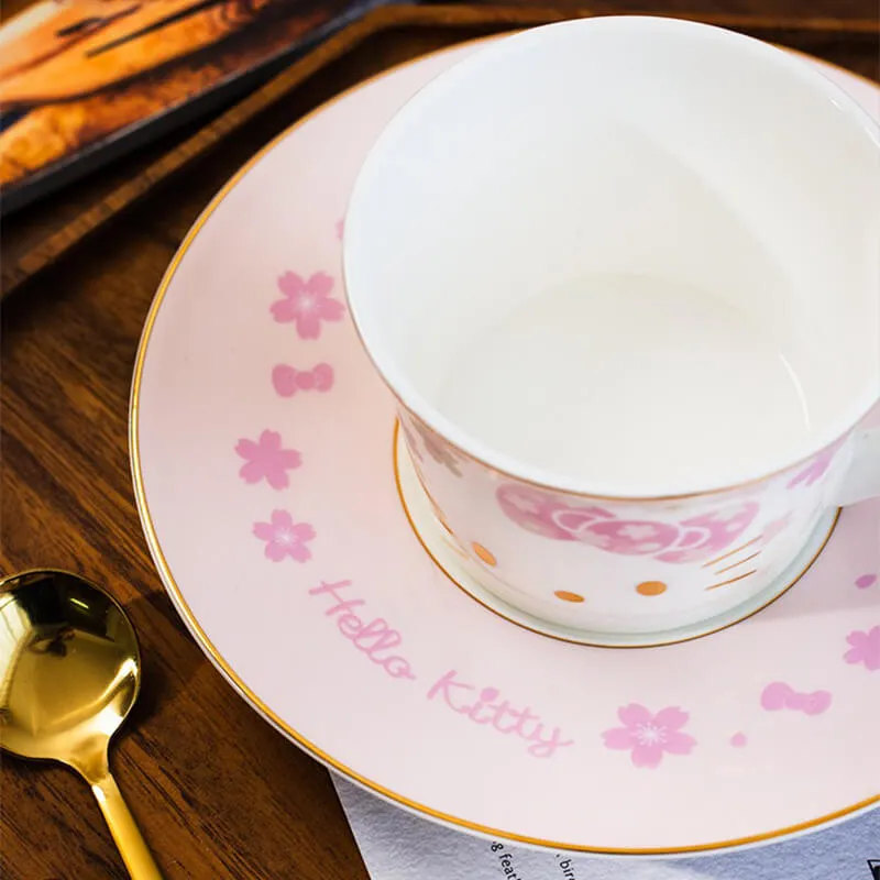 Sakura Series Hello Kitty Coffee Cup and Saucer Set