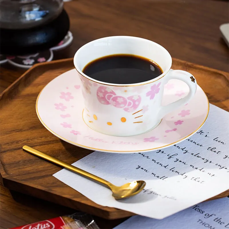 Sakura Series Hello Kitty Coffee Cup and Saucer Set