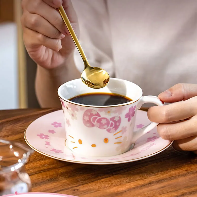 Sakura Series Hello Kitty Coffee Cup and Saucer Set