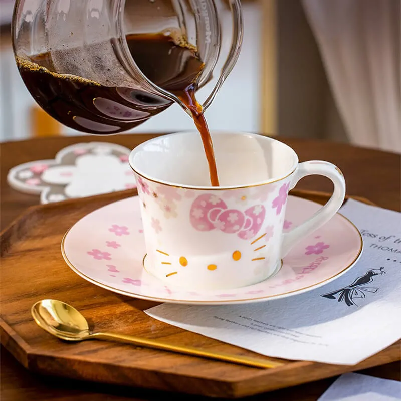 Sakura Series Hello Kitty Coffee Cup and Saucer Set