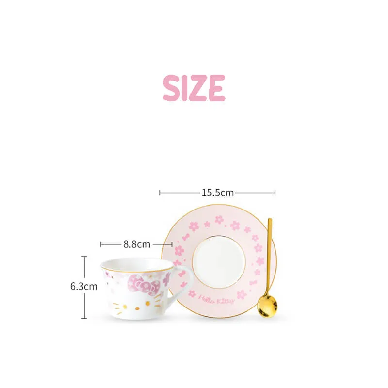 Sakura Series Hello Kitty Coffee Cup and Saucer Set