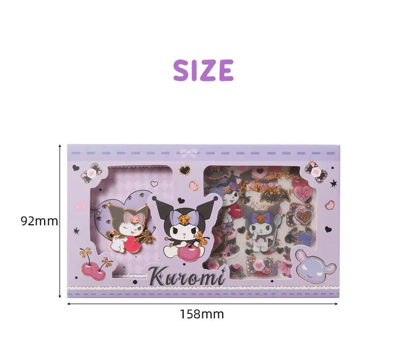 Sanrio Character Sticker & Brooch Gift Box