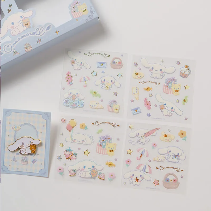 Sanrio Character Sticker & Brooch Gift Box