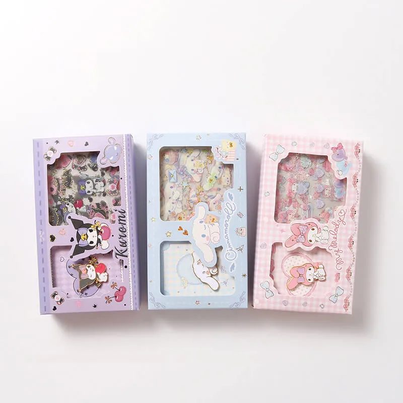 Sanrio Character Sticker & Brooch Gift Box