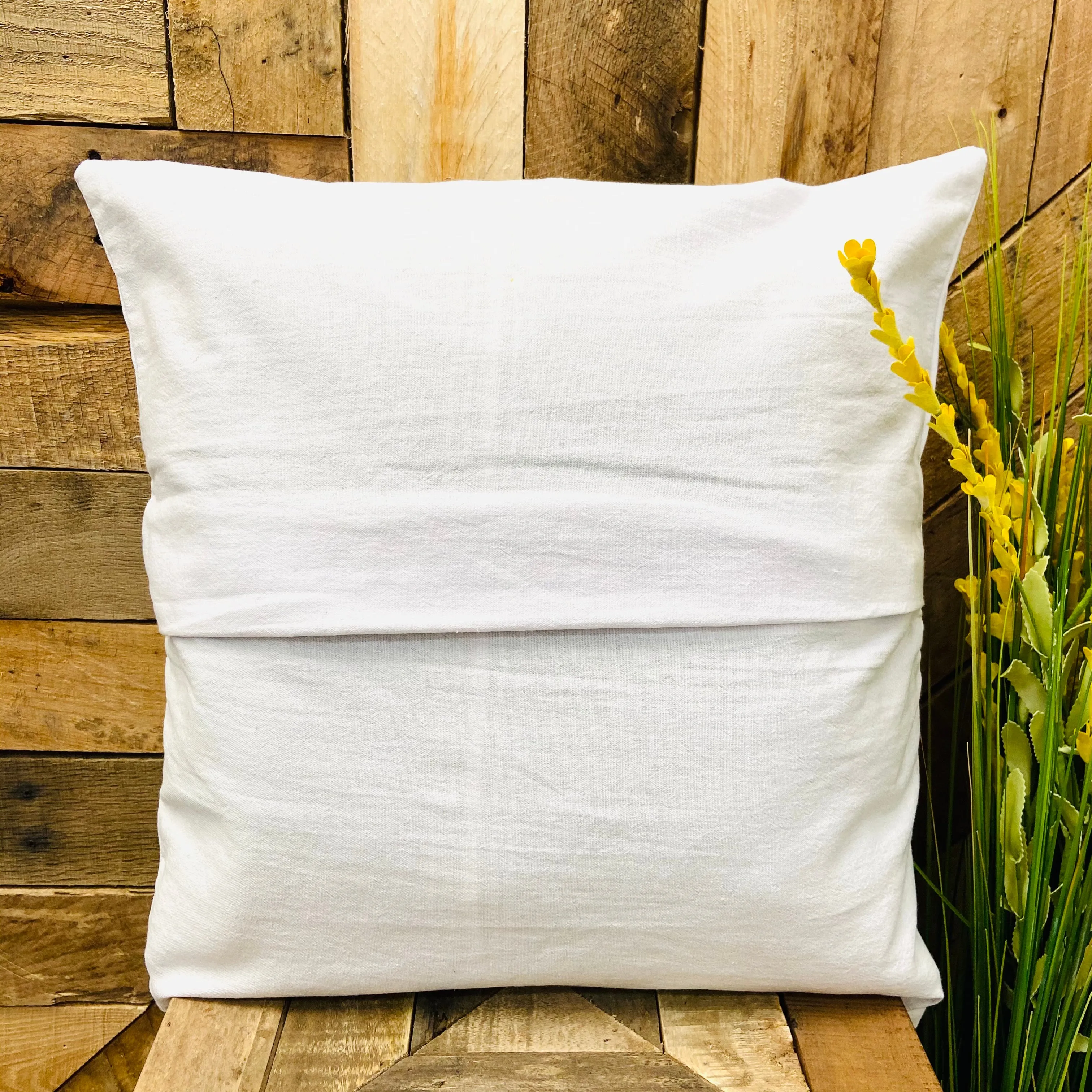 White Frida Embroider Pillow